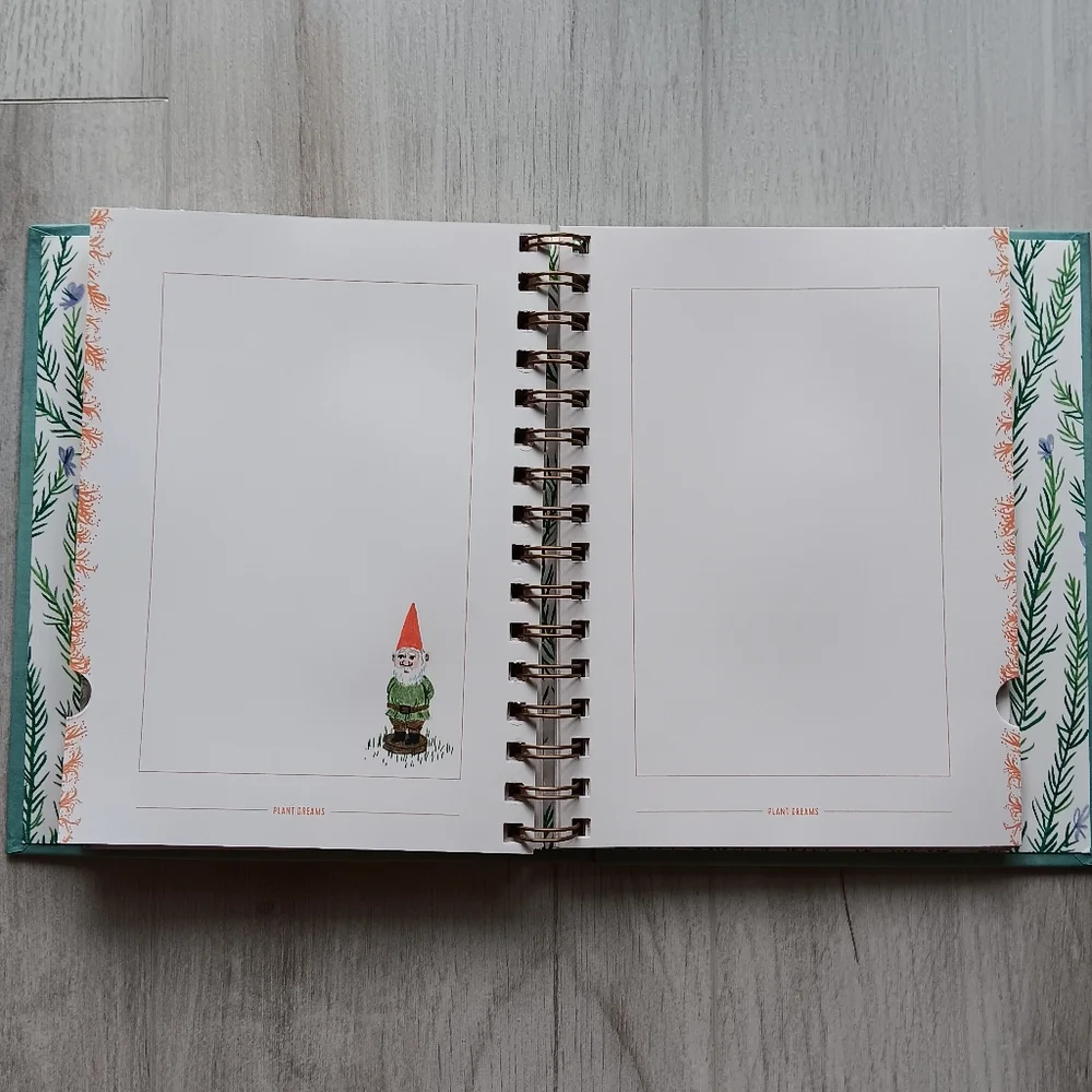 New I Love My Plants Gardening Journal Spiral Bound Sections Graphs Notes Info